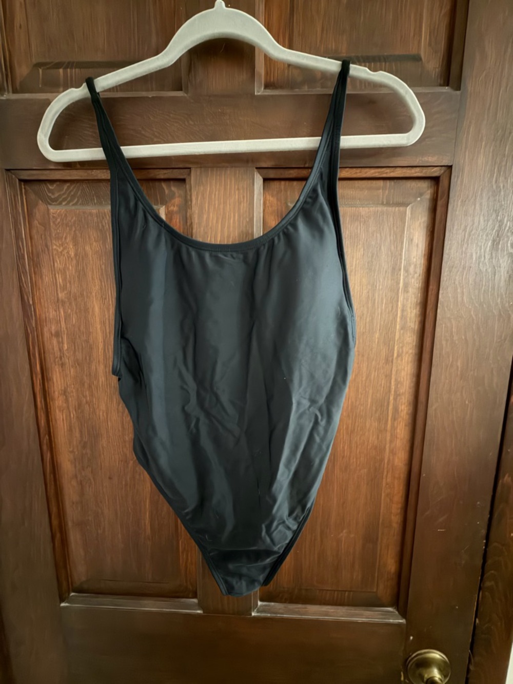 Xhilaration Black Scoop-Neck One-Piece Swimsuit
